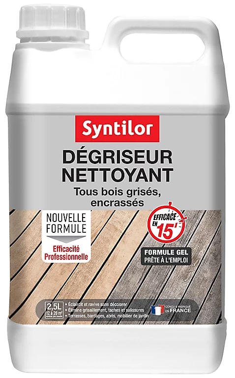 Castorama Dégriseur Nettoyant Tous Bois Grisés, Encrassés Syntilor 2,5L 3 Castorama Dégriseur Nettoyant Tous Bois Grisés, Encrassés Syntilor 2,5L