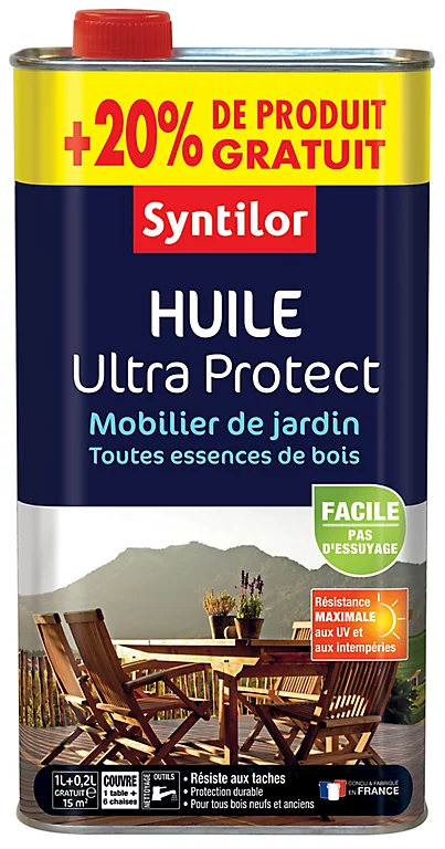Castorama Huile Ultra Protect Mobilier De Jardin Toutes Essences De Bois Syntilor 1L + 20% Gratuit 3 Castorama Huile Ultra Protect Mobilier De Jardin Toutes Essences De Bois Syntilor 1L + 20% Gratuit