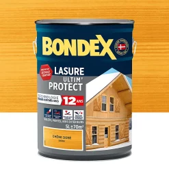 Castorama Lasure Bois Bondex Chêne Doré 5L - 12 Ans