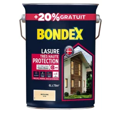 Castorama Lasure Bois Bondex Incolore 8 Ans 5L + 20%