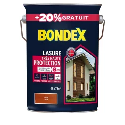 Castorama Lasure Bois Bondex Teck 8 Ans 5L + 20%