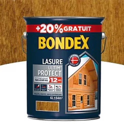 Castorama Lasure Bois Bondex Ultim’ Protect Châtaignier 12 Ans 5L + 20% Gratuit
