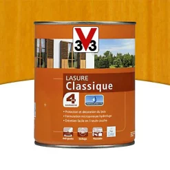 Castorama Lasure Bois Classique V33 Chêne Clair 1L - 4 Ans