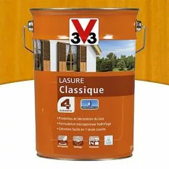 Castorama Lasure Bois Classique V33 Chêne Clair 5L - 4 Ans