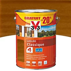 Castorama Lasure Bois Classique V33 Chêne Doré 5L + 20% - 4 Ans