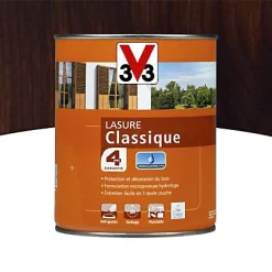 Castorama Lasure Bois Classique V33 Chêne Foncé 1L - 4 Ans
