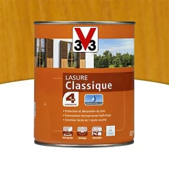Castorama Lasure Bois Classique V33 Chêne Naturel 1L - 4 Ans