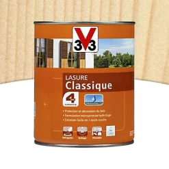 Castorama Lasure Bois Classique V33 Incolore 1L - 4 Ans