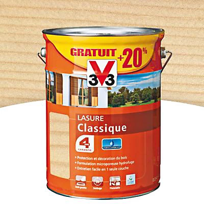Castorama Lasure Bois Classique V33 Incolore 5L + 20% - 4 Ans 3 Castorama Lasure Bois Classique V33 Incolore 5L + 20% - 4 Ans