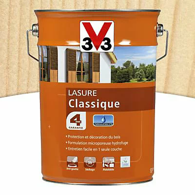 Castorama Lasure Bois Classique V33 Incolore 5L - 4 Ans 3 Castorama Lasure Bois Classique V33 Incolore 5L - 4 Ans