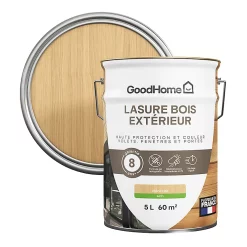 Castorama Lasure Bois Extérieur Chêne Clair Satin 8 Ans GoodHome 5L