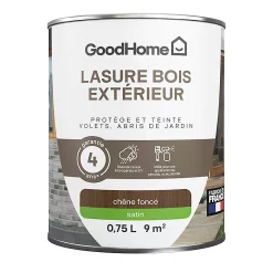 Castorama Lasure Bois Extérieur Chêne Foncé Satin 4 Ans GoodHome 750ml