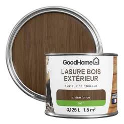 Castorama Lasure Bois Extérieur Chêne Foncé Satin 8 Ans GoodHome 125ml