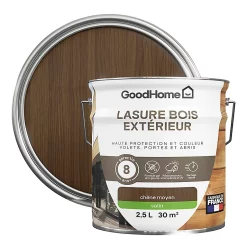 Castorama Lasure Bois Extérieur Chêne Foncé Satin 8 Ans GoodHome 2.5L