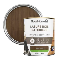 Castorama Lasure Bois Extérieur Chêne Foncé Satin 8 Ans GoodHome 750ml
