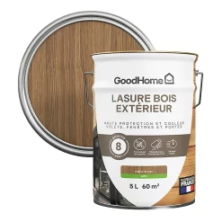 Castorama Lasure Bois Extérieur Chêne Moyen Satin 8 Ans GoodHome 5L