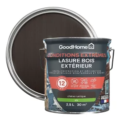 Castorama Lasure Bois Extérieur Chêne Rustique Satin 12 Ans GoodHome 2.5L