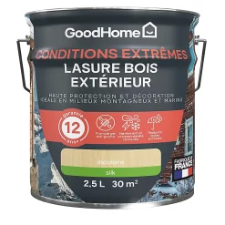 Castorama Lasure Bois Extérieur Incolore Satin 12 Ans GoodHome 2.5L