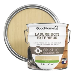 Castorama Lasure Bois Extérieur Incolore Satin 8 Ans GoodHome 2.5L