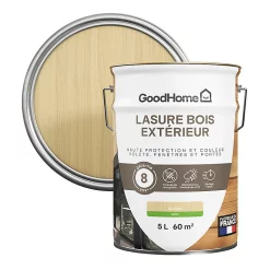 Castorama Lasure Bois Extérieur Incolore Satin 8 Ans GoodHome 5L