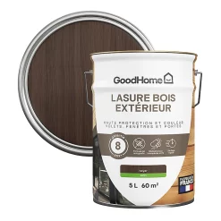 Castorama Lasure Bois Extérieur Noyer Satin 8 Ans GoodHome 5L