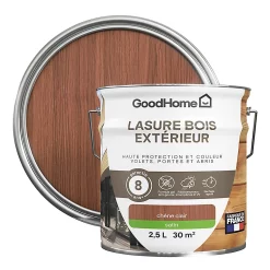 Castorama Lasure Bois Extérieur Teck Satin 8 Ans GoodHome 2.5L