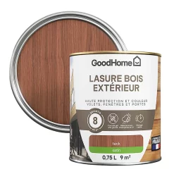 Castorama Lasure Bois Extérieur Teck Satin 8 Ans GoodHome 750ml