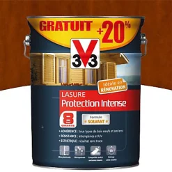 Castorama Lasure Bois Extérieur V33 Protection Intense Chêne Ambré Satiné 5L + 20% Gratuit