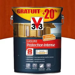 Castorama Lasure Bois Extérieur V33 Protection Intense Pin D'orégon 5L + 20% Gratuit