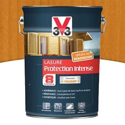 Castorama Lasure Bois Protection Intense V33 Chêne Clair 5L - 8 Ans