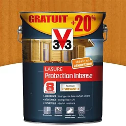 Castorama Lasure Bois Protection Intense V33 Chêne Clair - 8 Ans 5L + 20% Gratuit