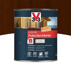 Castorama Lasure Bois Protection Intense V33 Chêne Foncé 1L - 8 Ans