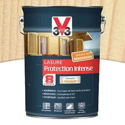 Castorama Lasure Bois Protection Intense V33 Incolore 5L - 8 Ans