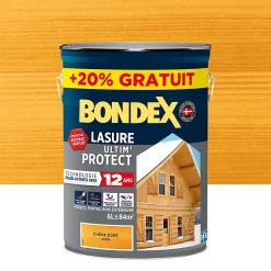 Castorama Lasure Bois Ultim’ Protect Chêne Doré 12 Ans Bondex 5L + 20% Gratuit