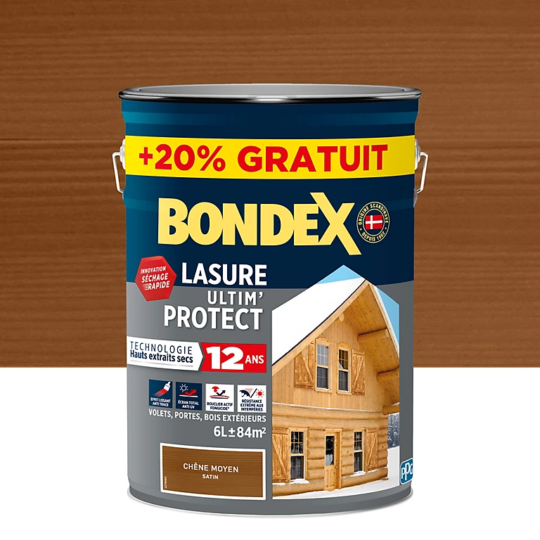 Castorama Lasure Bois Ultim’ Protect Chêne Moyen 12 Ans Bondex 5L + 20% Gratuit 3 Castorama Lasure Bois Ultim’ Protect Chêne Moyen 12 Ans Bondex 5L + 20% Gratuit