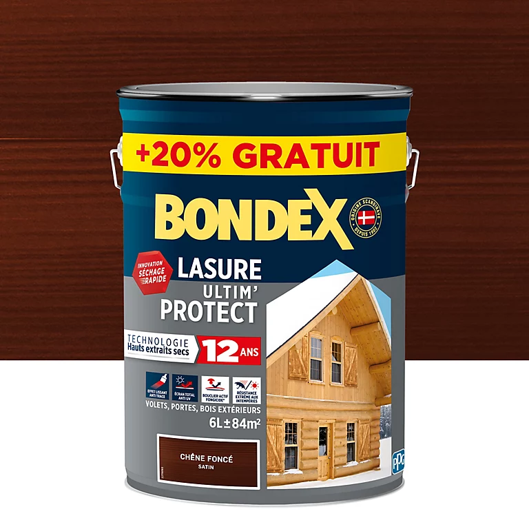 Castorama Lasure Bois Ultim’ Protect Chêne Rustique 12 Ans Bondex 5L + 20% Gratuit 3 Castorama Lasure Bois Ultim’ Protect Chêne Rustique 12 Ans Bondex 5L + 20% Gratuit