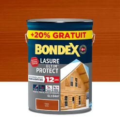 Castorama Lasure Bois Ultim’ Protect Teck 12 Ans Bondex 5L + 20% Gratuit