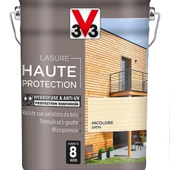 Castorama Lasure Haute Protection Bois V33 Incolore Satin 5L