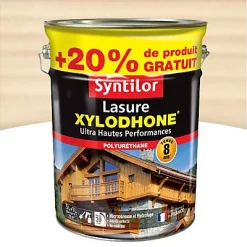 Castorama Lasure Syntilor Xylodhone Ultra Hautes Performances Blanc Satin 5L + 20% Gratuit
