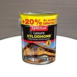 Castorama Lasure Syntilor Xylodhone Ultra Hautes Performances Gris Acier Satin 5L + 20% Gratuit