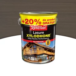 Castorama Lasure Syntilor Xylodhone Ultra Hautes Performances Gris Anthracite 5L + 20% Gratuit
