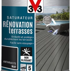 Castorama Rénovateur Terrasses Et Bardages Anthracite V33 1L