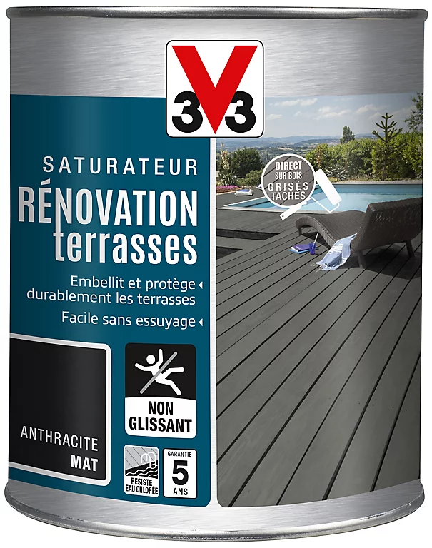 Castorama Rénovateur Terrasses Et Bardages Anthracite V33 1L 3 Castorama Rénovateur Terrasses Et Bardages Anthracite V33 1L