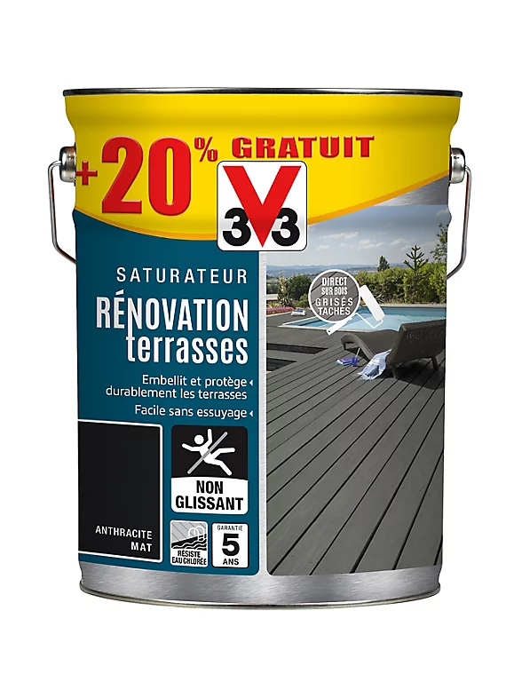 Castorama Rénovateur Terrasses Et Bardages Anthracite V33 5L + 20% Gratuit 3 Castorama Rénovateur Terrasses Et Bardages Anthracite V33 5L + 20% Gratuit