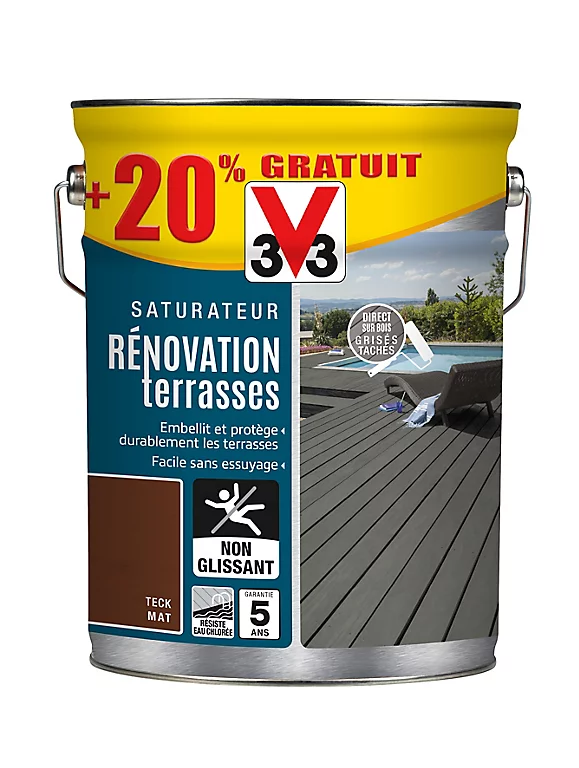 Castorama Rénovateur Terrasses Et Bardages Teck V33 5L + 20% Gratuit 3 Castorama Rénovateur Terrasses Et Bardages Teck V33 5L + 20% Gratuit