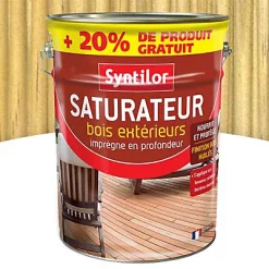 Castorama Saturateur Bois Extérieurs Incolore Syntilor 5L + 20% Gratuit