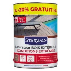 Castorama Saturateur Haute Protection Terrasse En Bois Teck Starwax 5L + 20% Gratuit