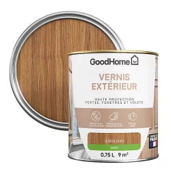 Castorama Vernis Bois Extérieur Satin Chêne Doré GoodHome 0,75L