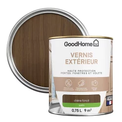 Castorama Vernis Bois Extérieur Satin Chêne Foncé GoodHome 0,75L
