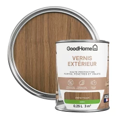 Castorama Vernis Bois Extérieur Satin Chêne Moyen GoodHome 0,25L